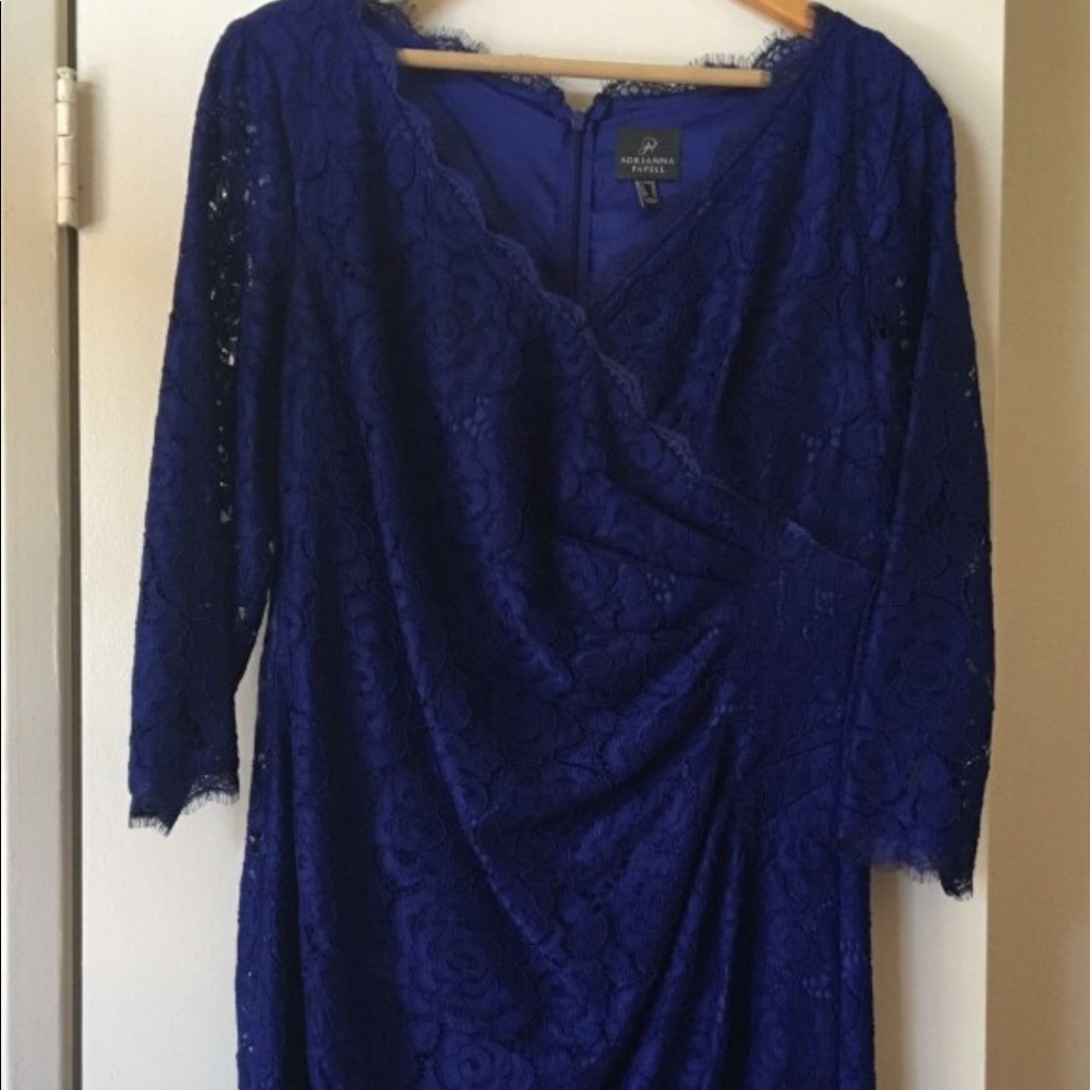 Adrianna Papell Blue sheath dress
